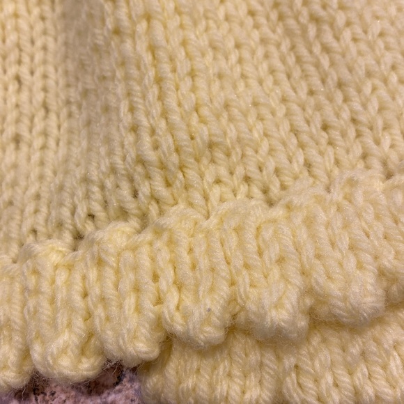 Handmade Knit Baby Yellow Sweater - Picture 14 of 17